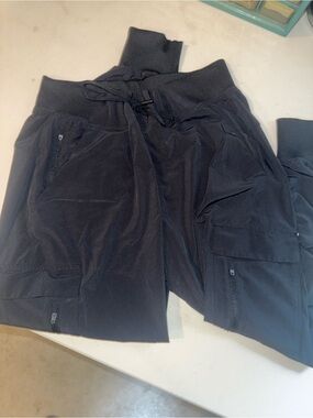 Black Drawstring Cargo Joggers